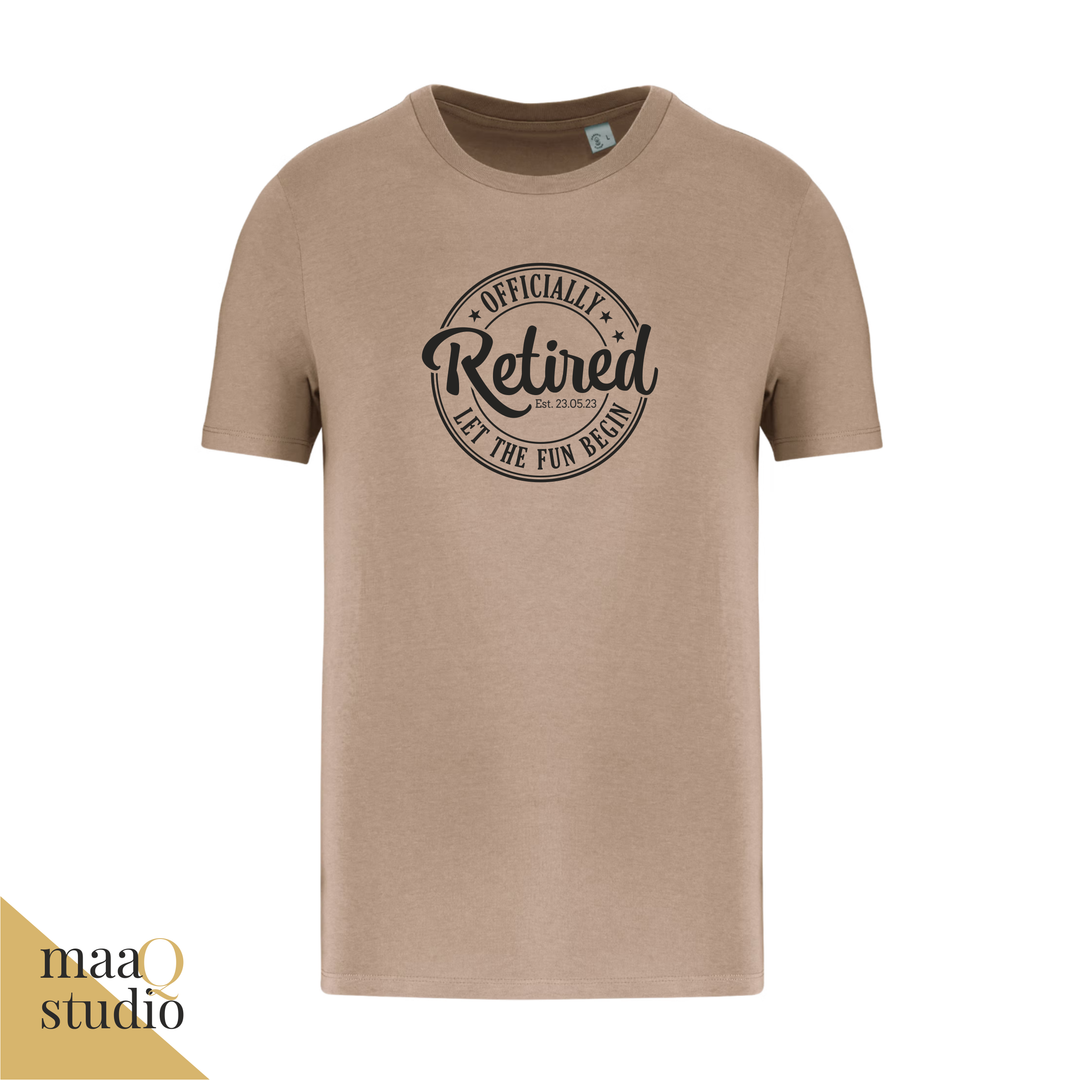 Pensioen cadeau – T-shirt Officially Retired