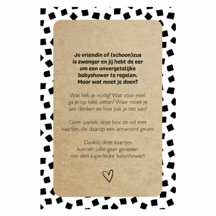 Inspiratie kaart uit babyshower kaartenset met tips voor babyshower organiseren