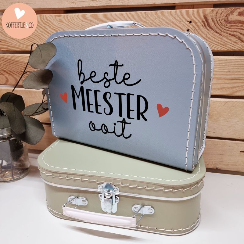 beste meester ooit koffertje bedankt meester meester en juffendag afscheid meester afscheidscadeau klas