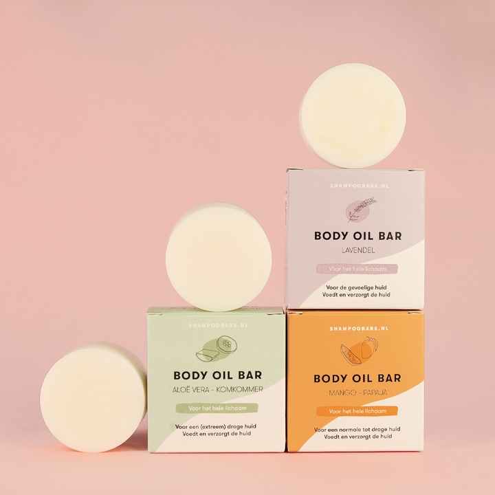 body oil bar vegan duurzame verzorging plasticvrij duurzaam cadeau voor droge huid ShampooBars.nl
