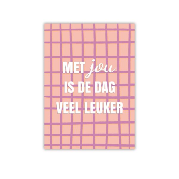 Complimentkaart Jouw aandacht maakt ons werk mooier – bedankt kaart voor collega, juf of zorgverlener
