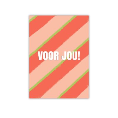 Kaartje Voor jou – neutrale complimentkaart met boodschap om te geven of te versturen