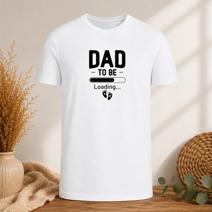 Wit Dad to Be Loading T-shirt als origineel cadeau voor aanstaande vader of babyshower
