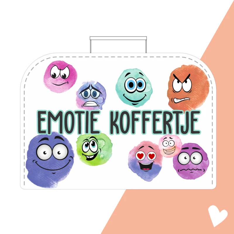 Emotiekoffertje voor kinderen met emotiekaartjes, speels hulpmiddel om emoties te leren herkennen en bespreken thuis of in de klas