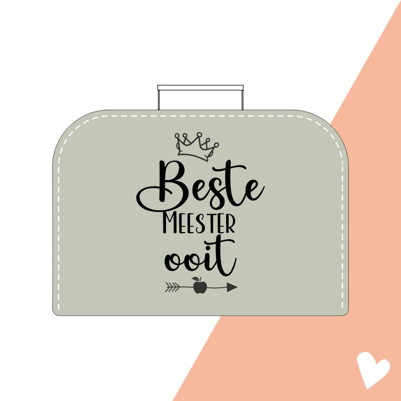 gepersonaliseerd koffertje beste meester ooit ontwerp bedankt meester cadeau meester en juffendag afscheid meester