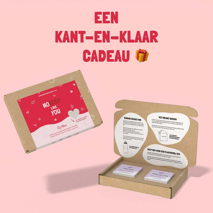 shampoobar cadeau brievenbus cadeau giftbox NoBODY like you duurzaam cadeau vegan zeep cadeauset