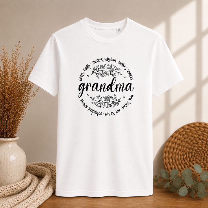 Wit Grandma T-shirt, lief Moederdag cadeau voor oma en mooi shirt voor grootmoeder