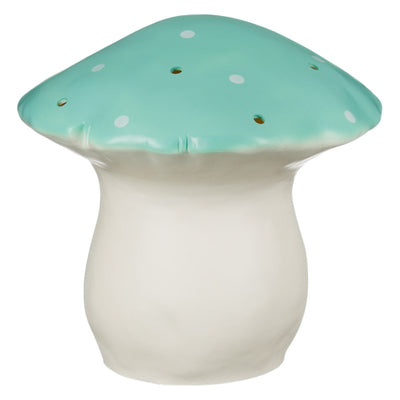 Heico paddenstoel lamp groot in mintgroen met witte stippen, zachte sfeerverlichting voor kinderkamer