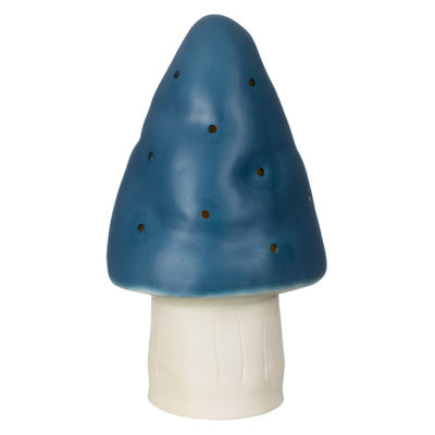 Heico paddenstoel lamp punthoed donkerblauw, sfeerverlichting en nachtlamp voor kinderkamer