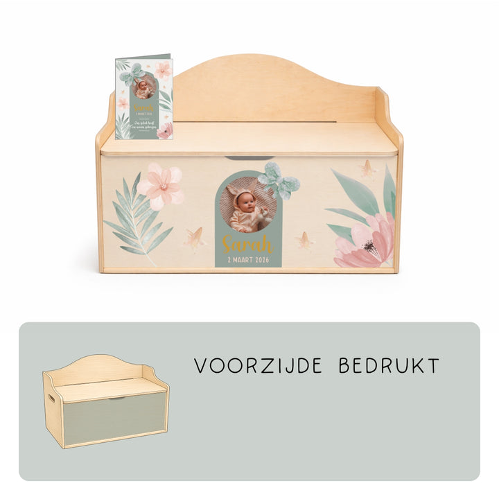 Speelgoedkist met naam Bankje