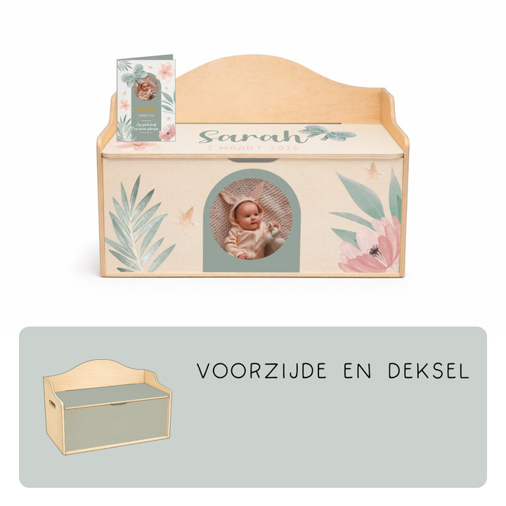 Speelgoedkist met naam Bankje