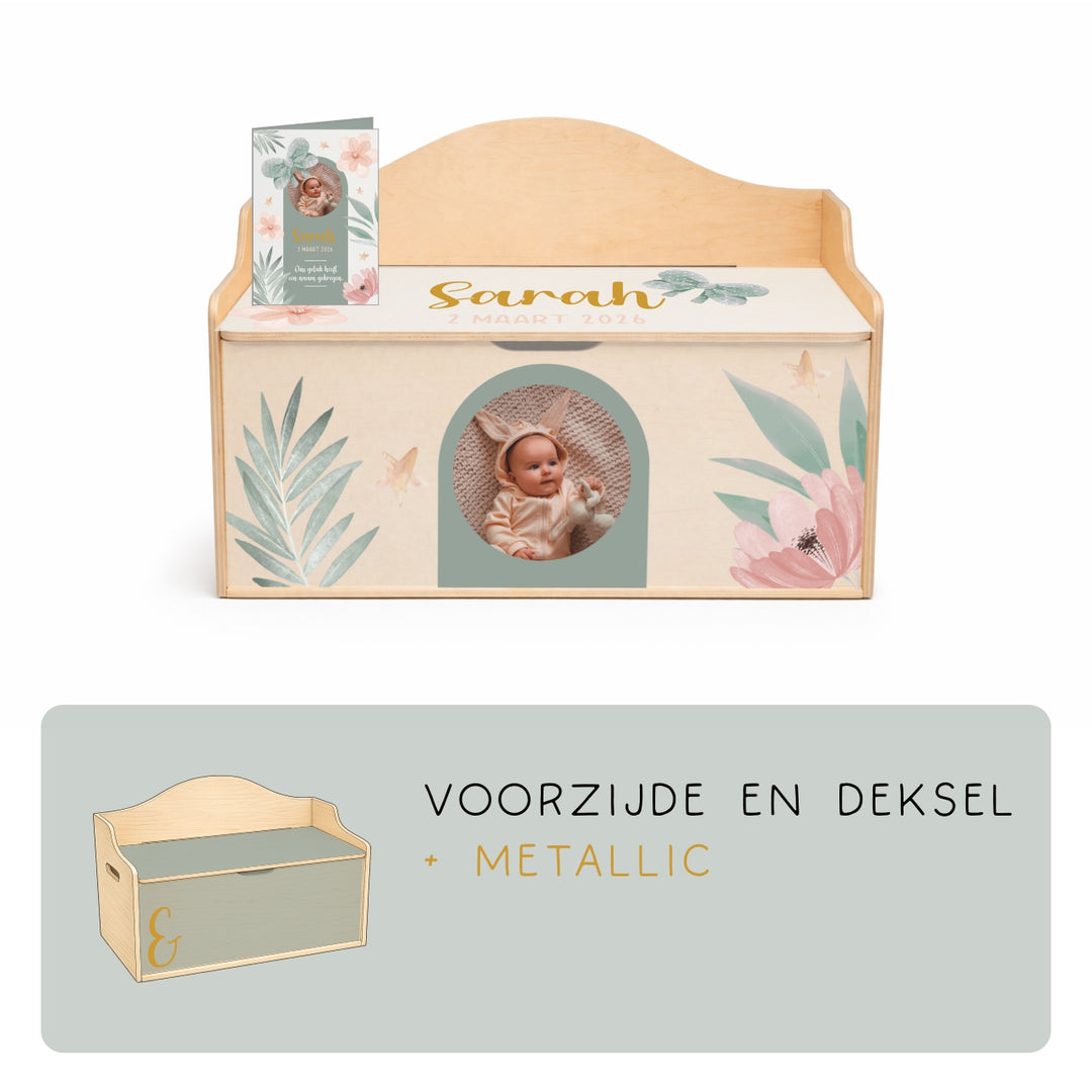 Speelgoedkist met naam Bankje
