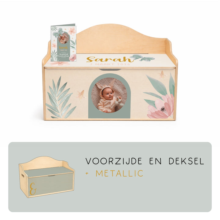 Speelgoedkist met naam Bankje