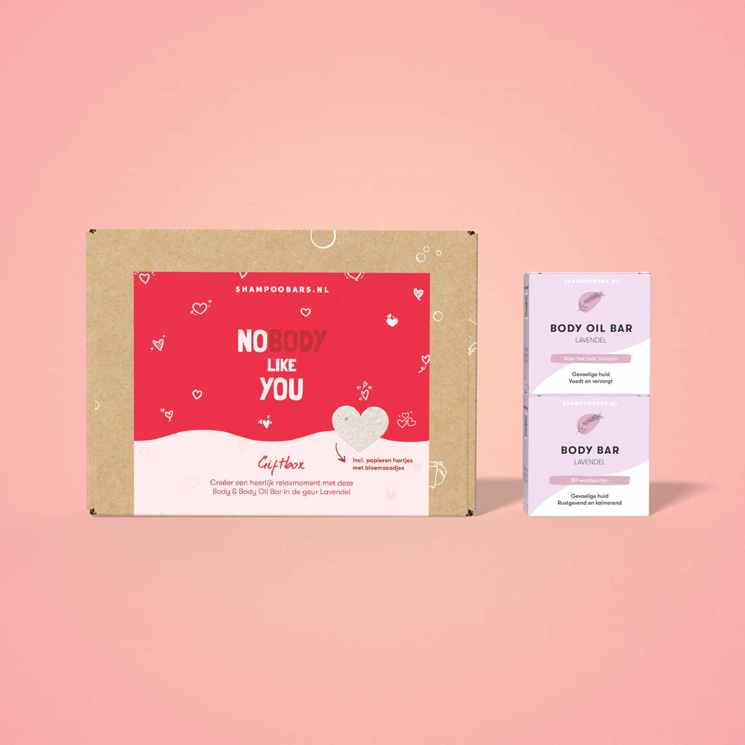 NoBODY like you giftbox shampoobar cadeau brievenbus cadeau duurzaam vegan zeep cadeau