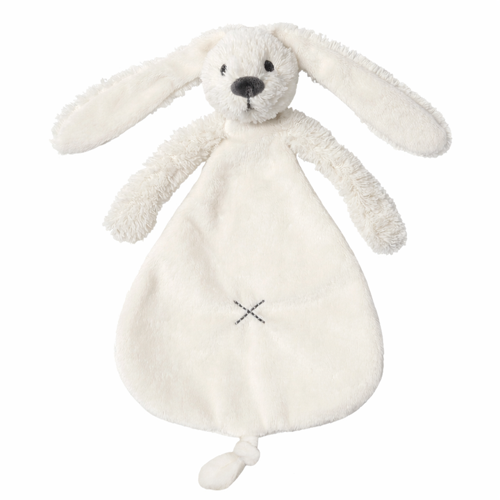 Ivoorkleurig knuffeldoekje Rabbit Richie van Happy Horse – zacht en veilig babycadeautje met speenhouder