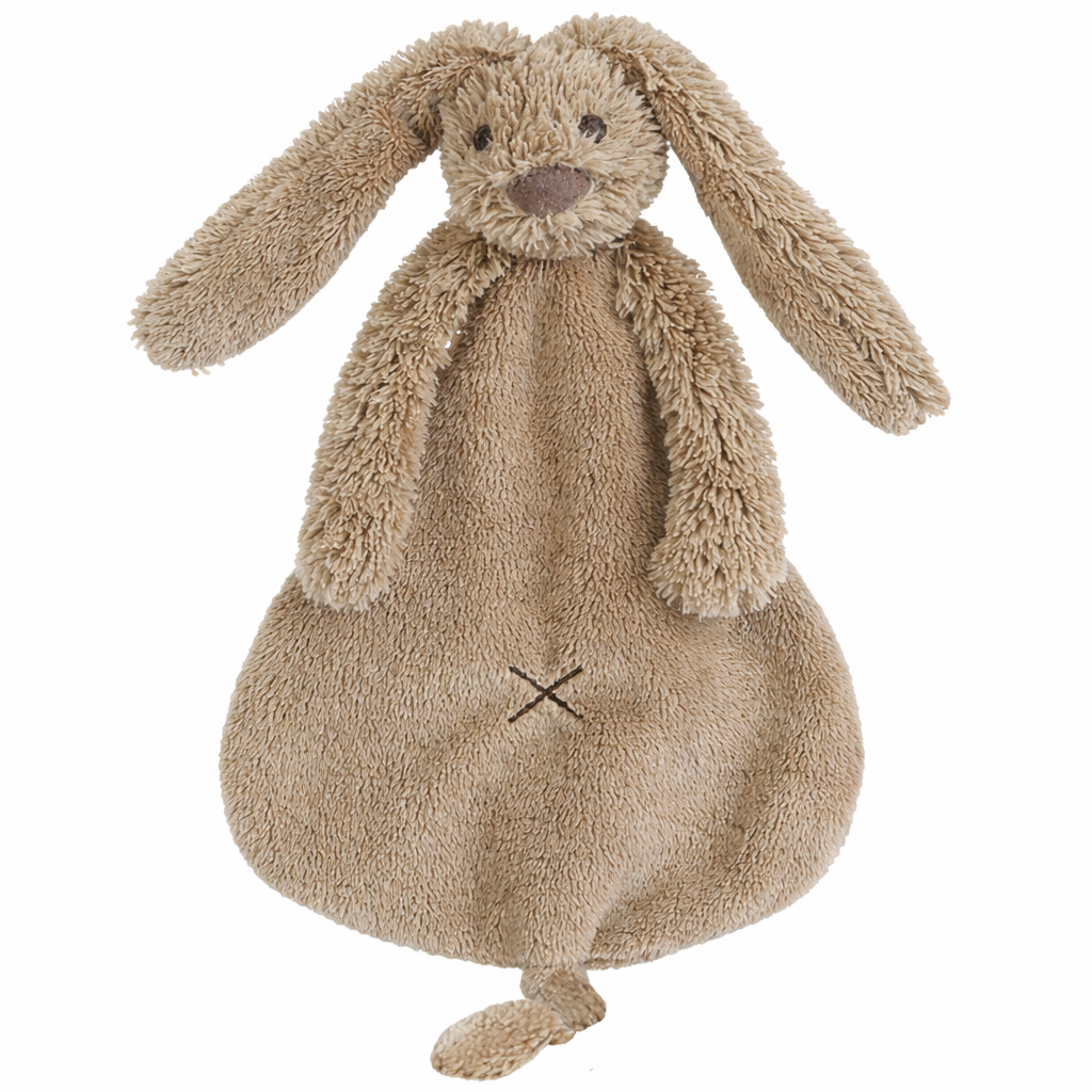 Claykleurig knuffeldoekje van Happy Horse Rabbit Richie – perfect kraamcadeautje met speenhouder, brievenbusgeschikt