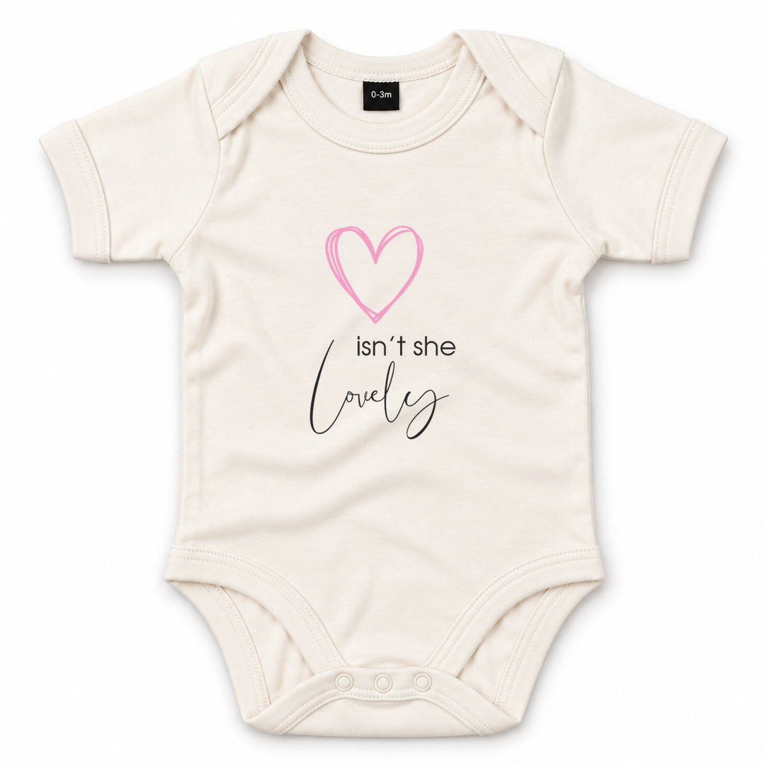 Naturel babyromper voor meisje met Isn&