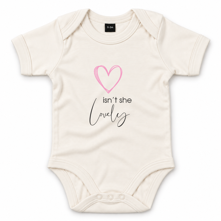 Naturel babyromper voor meisje met Isn&