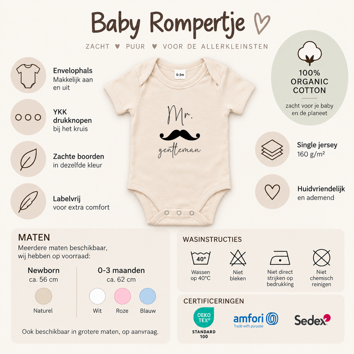 Baby romper jongen – Mr. Gentleman