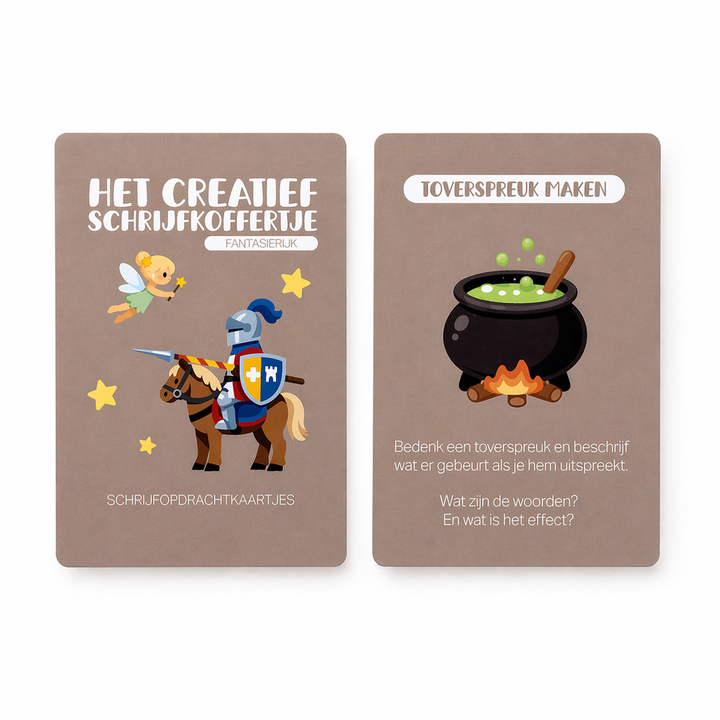 schrijfopdrachtkaartjes educatief schrijfkoffertje voor creatief schrijven kinderen en schrijfspel