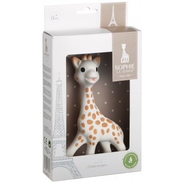Sophie de giraf bijtring in originele cadeauverpakking, 100% natuurlijk rubber baby bijtspeeltje