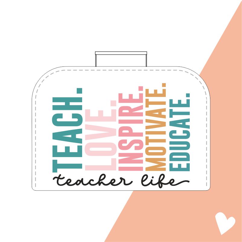 teacher life koffertje cadeau juf juffendag bedankt juf afscheid juf afscheidscadeau klas